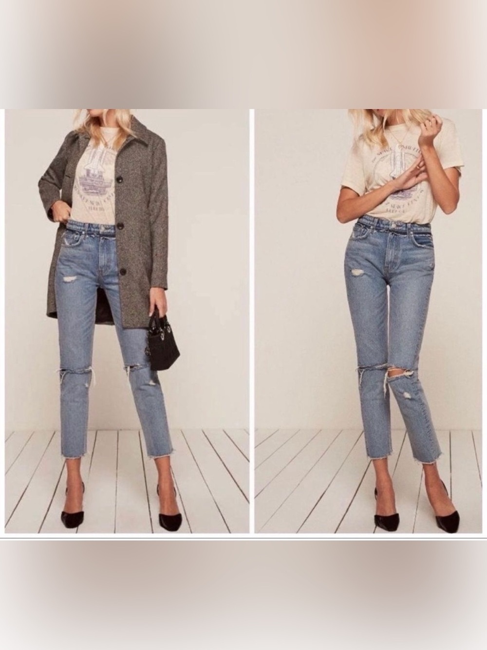Reformation Julia High Rise Jeans Distressed SZ 27
